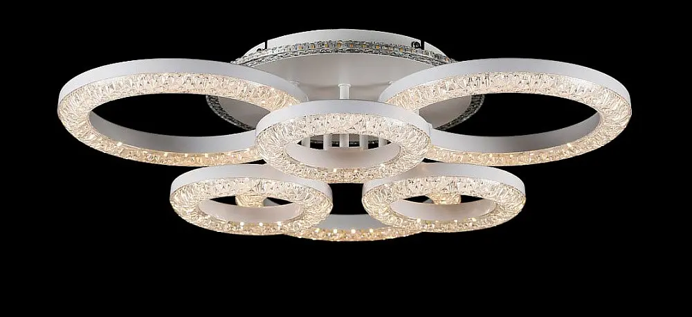 Люстра стельова LED Splendid Ray L2722/3+3, 152W, білий, з пультом, димер, сучасний стиль - фото 3