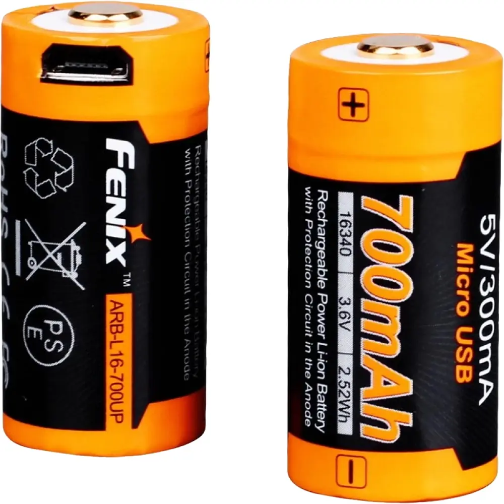 Акумуляторна батарея Fenix ARB-L16-700UP 16340 700 mAh Li-ion Micro USB - фото 2