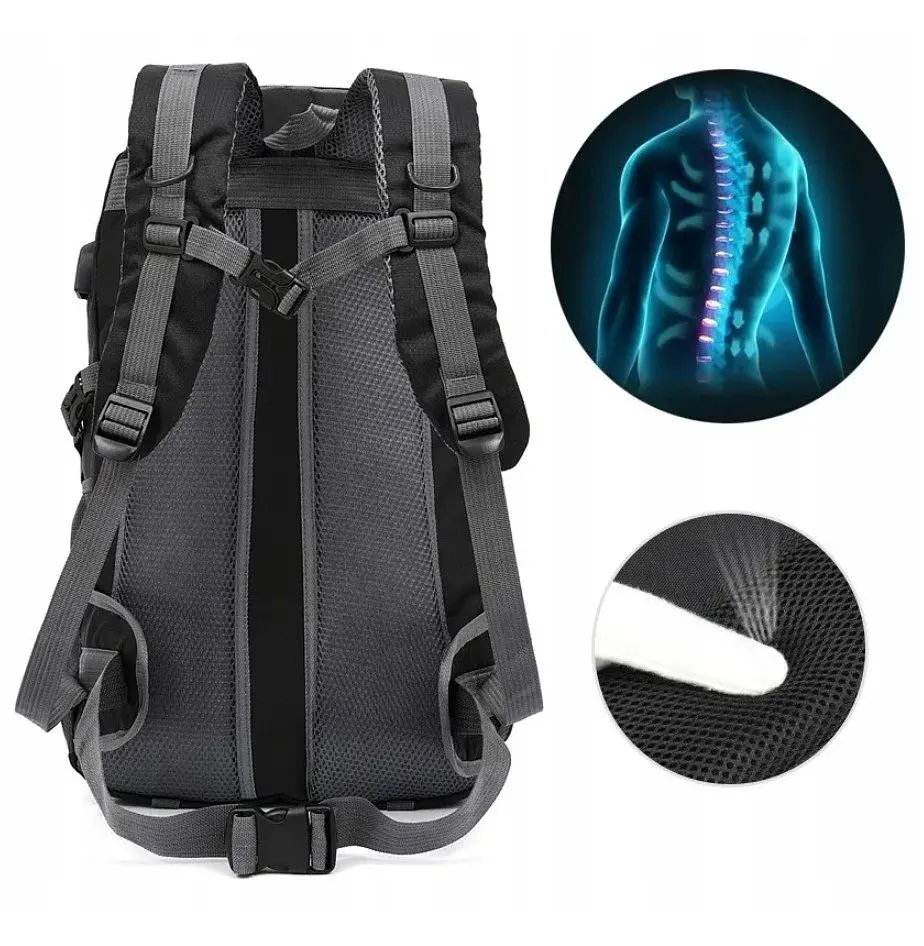 Рюкзак спортивний для ноутбука 17.4 Voltronic Alaska 40L 52x31x23cm Black - фото 4