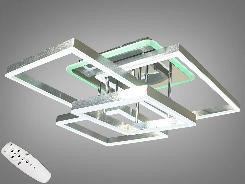 LED люстра стельова з диммерным пультом і підсвічуванням Diasha 7008NEW HR LED RGB dimmer - фото 2