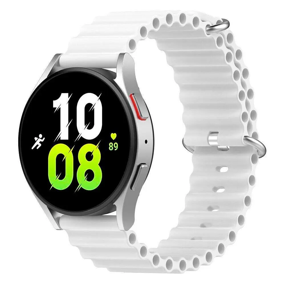 Універсальний ремінець для смарт-годинників Ocean Band 22mm White [84198] - фото 4