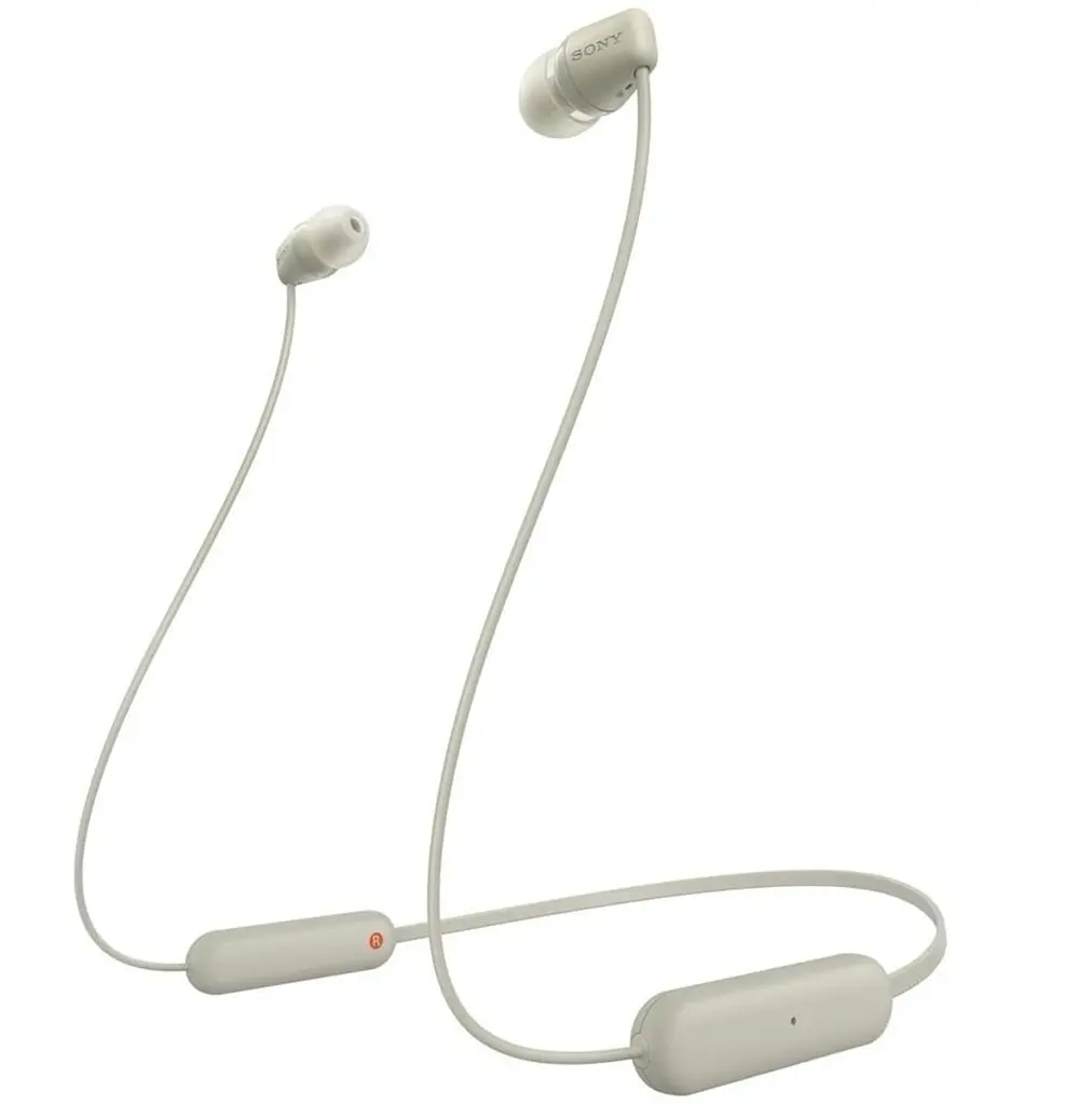Навушники бездротові Sony WI-C100 Beige BT 5.0, IPX4, SBC, AAC, Wireless, Mic