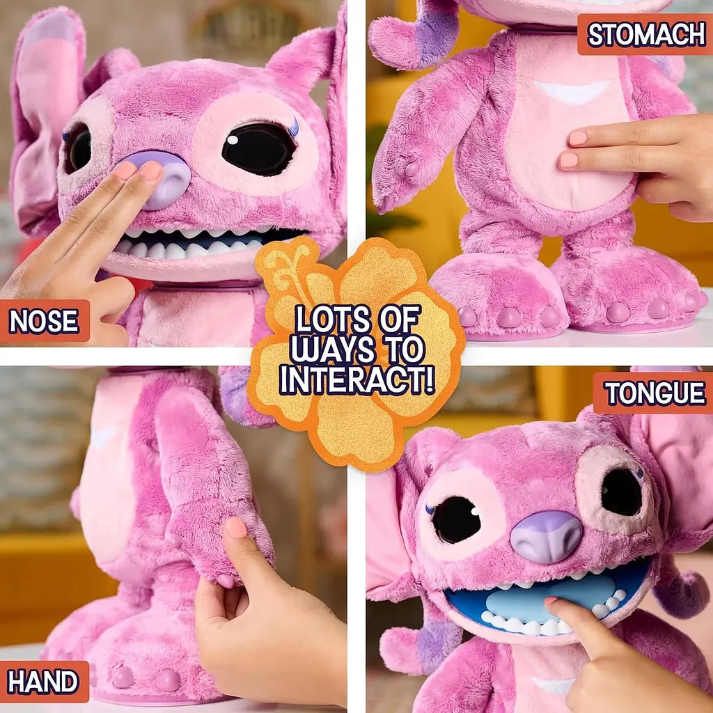 Інтерактивна м'яка іграшка Стич Ангел Disney Stitch Ultimate Angel Interactive 17 Plush 100 Sounds Just Play 31236 - фото 7
