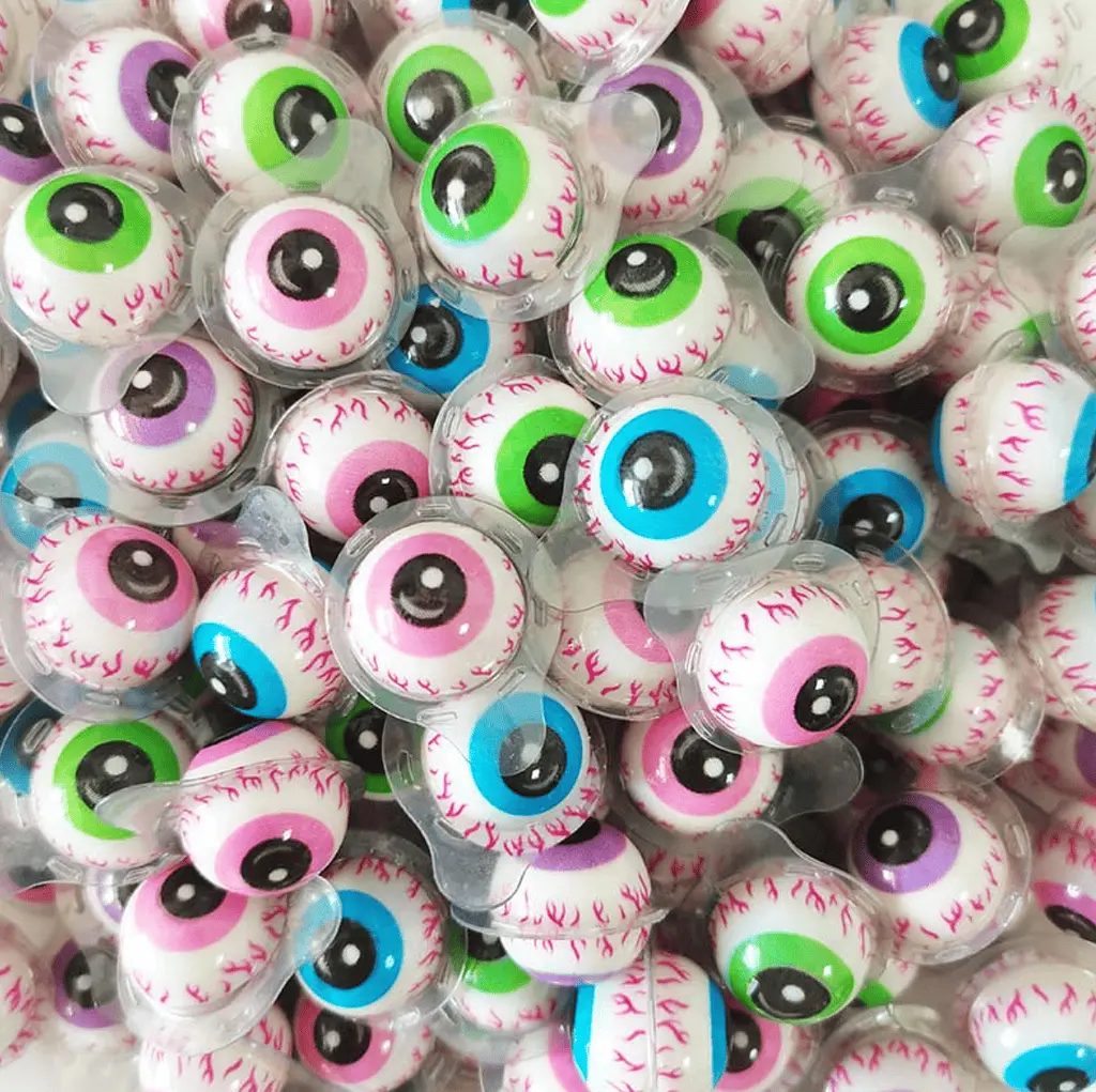 Жувальні цукерки Halloween 3D Eyeballs Gummy Candy with Jam - фото 4