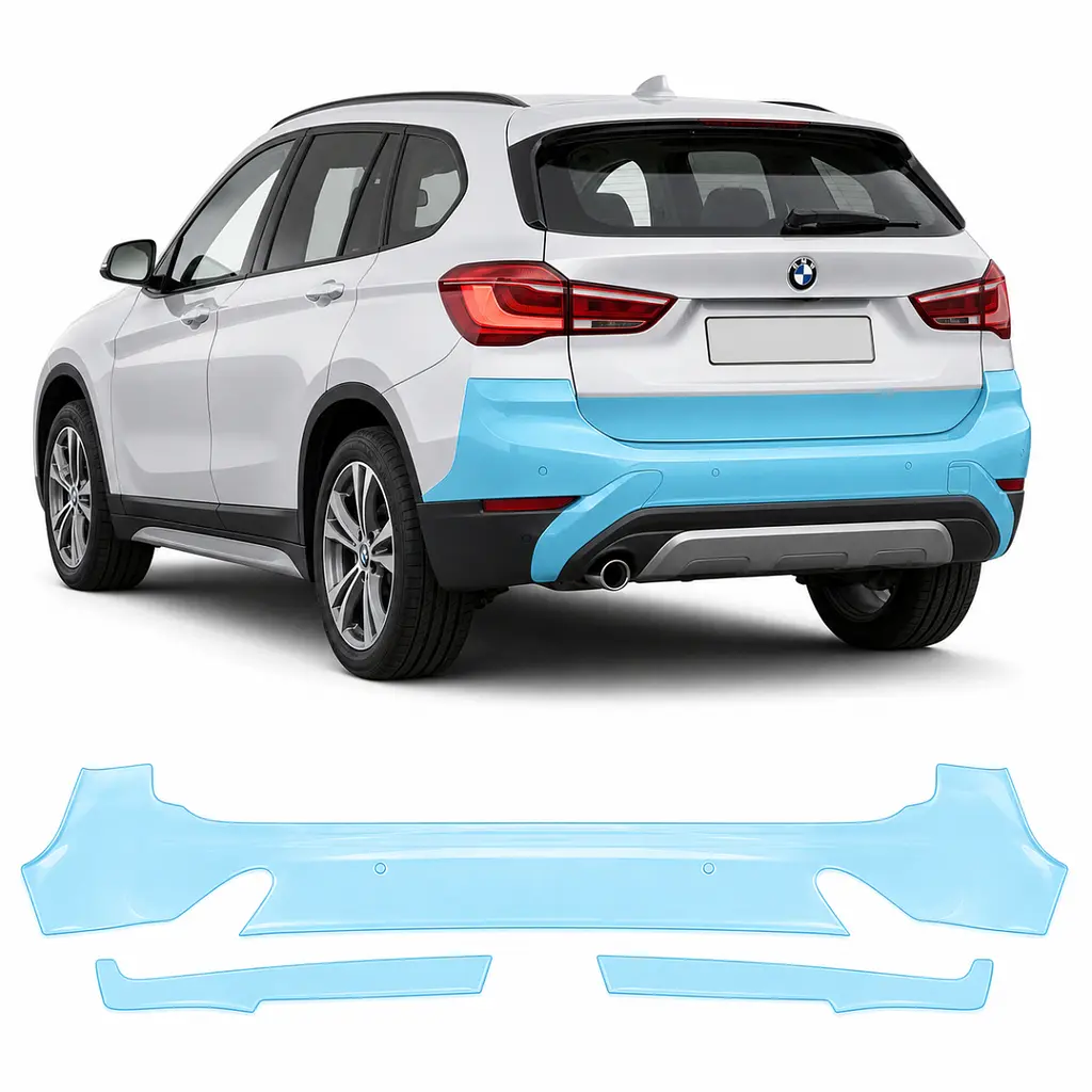 Антигравійна захисна бронеплівка за лекалами для BMW X1 F48 2015-2022 - задній бампер