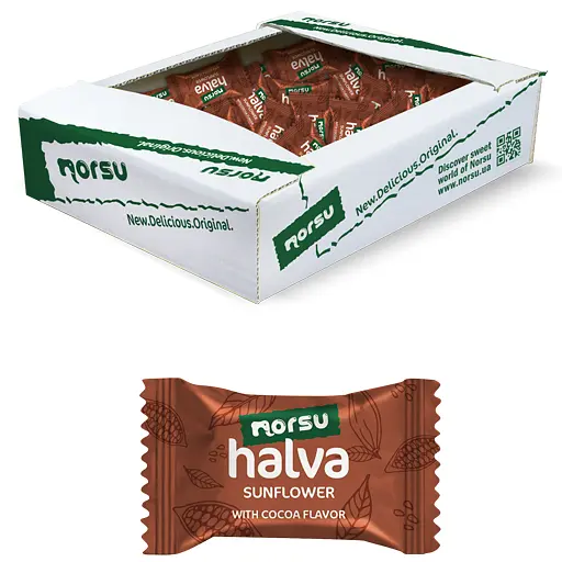 Халва подсолнечная Norsu со вкусом какао 1.1 кг - фото 2