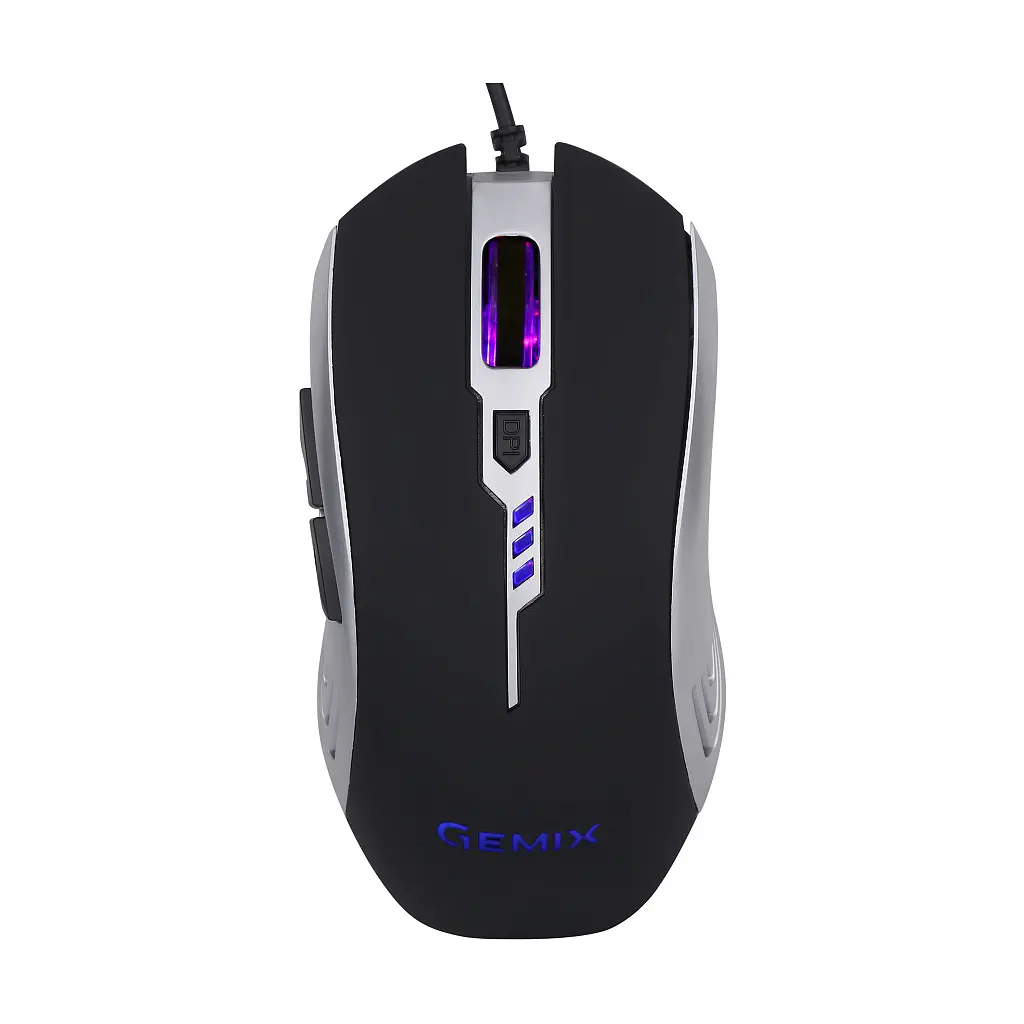 Мишка Gemix W100 USB Black/Gray + ігрова поверхня (W100Combo) - фото 2