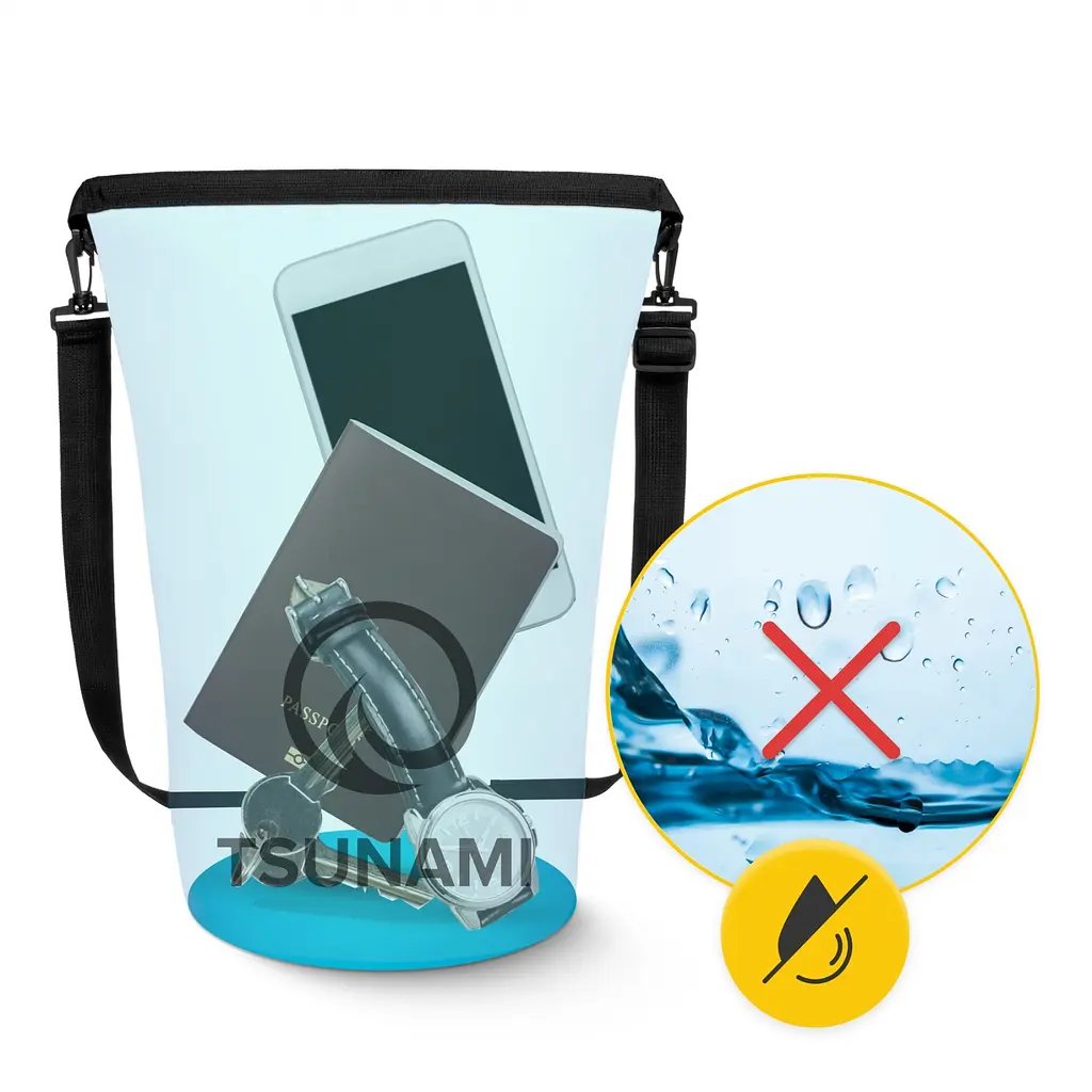 Гермомішок TSUNAMI Dry Pack 5 л водозахисний TS010 (P-5905973400060) - фото 6