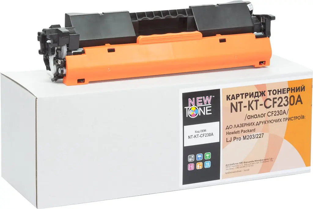 Картридж тон. NEWTONE для HP LJ Pro M203/227 аналог CF230A Black ( 1600 ст.) (NT-KT-CF230A)