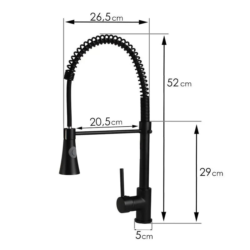 Змішувач для кухні Yoka Fiesto Black BZ.FIESTO-BLK, Чорний матовий - фото 3