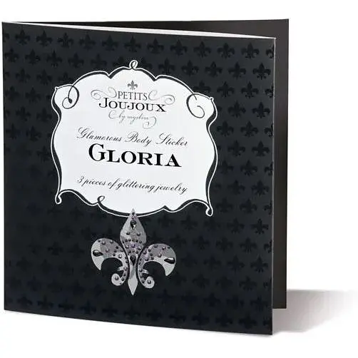 Пестис из кристаллов Petits Joujoux Gloria set of 3 - Black/Purple, украшение на грудь и вульву - фото 2