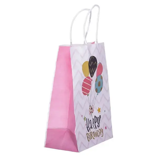 Подарунковий пакет Yiwu HP-10359-23PLINNE Happy Birthday 15х8х21 см 12 шт. - фото 3