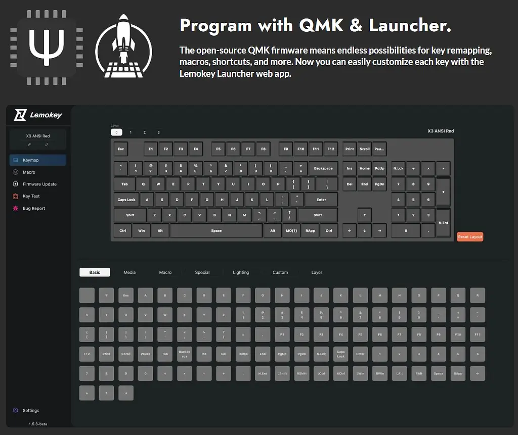 Клавиатура игровая механическая Lemokey X3H3UA Black switch Keychron Brown, QMK/VIA, Hot-Swap, EN/UKR, RGB - фото 10