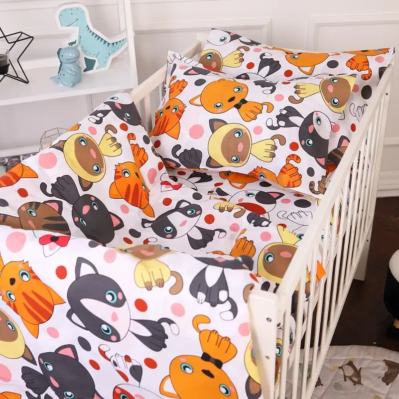 Пододеяльник MirSon Бязь Kids Time 20-0035 Colored kittens 110х140 см (2200009639319) - фото 2
