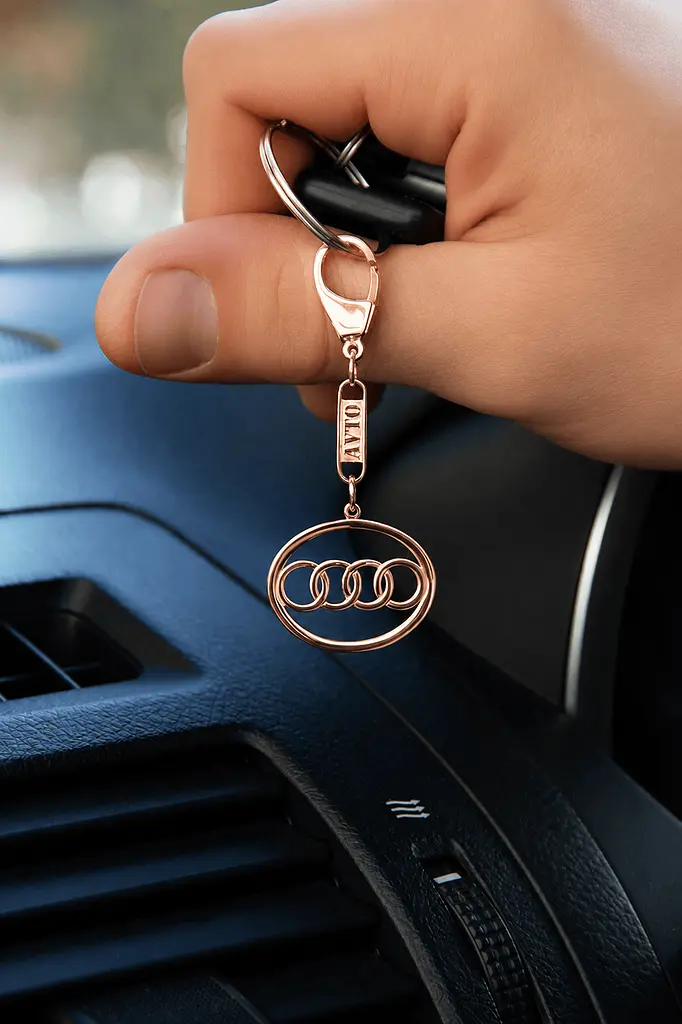 Брелок з червоного золота Audi (Ауді) (з9004.1) - фото 5