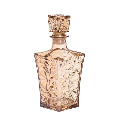 Набор для напитков графин и 6 стаканов для напитков из толстого стекла Коричневый Yiwu 64486-25 - фото 4