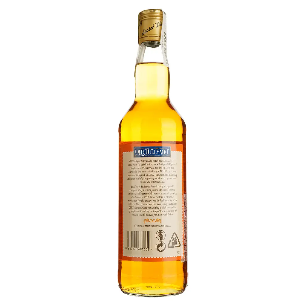 Виски Old Tullymet Blended Scotch Whisky 40% 0.7 л - фото 2