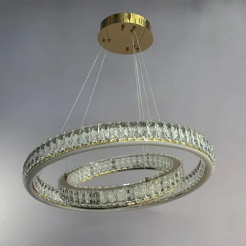 Люстра кільця Linisoln 7973-60*40 метал, кришталь, акрил LED 130 Вт 1 лампа 120-50 см 60*40 см - фото 4