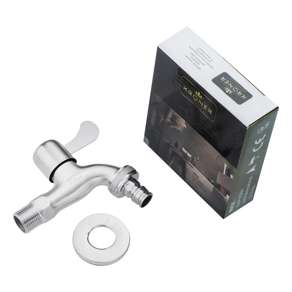 Кран для поливу Kroner KRP Edelstahl Klassisch - ESG099 1/2'' ЗР (CV022964) - фото 2