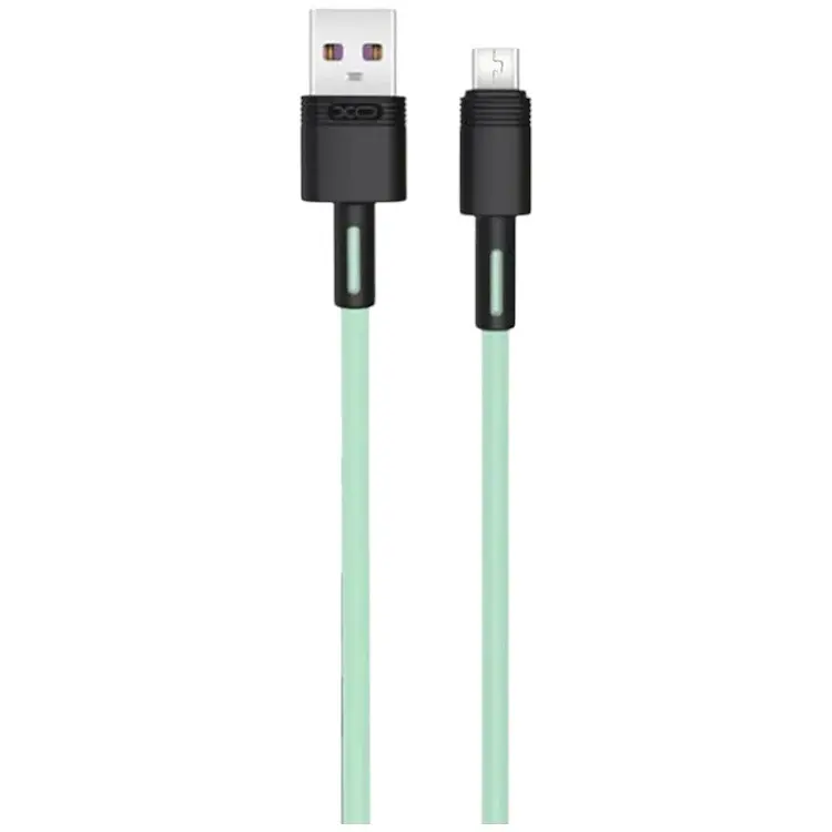 Кабель XO microUSB NBQ166 5A/1m Green