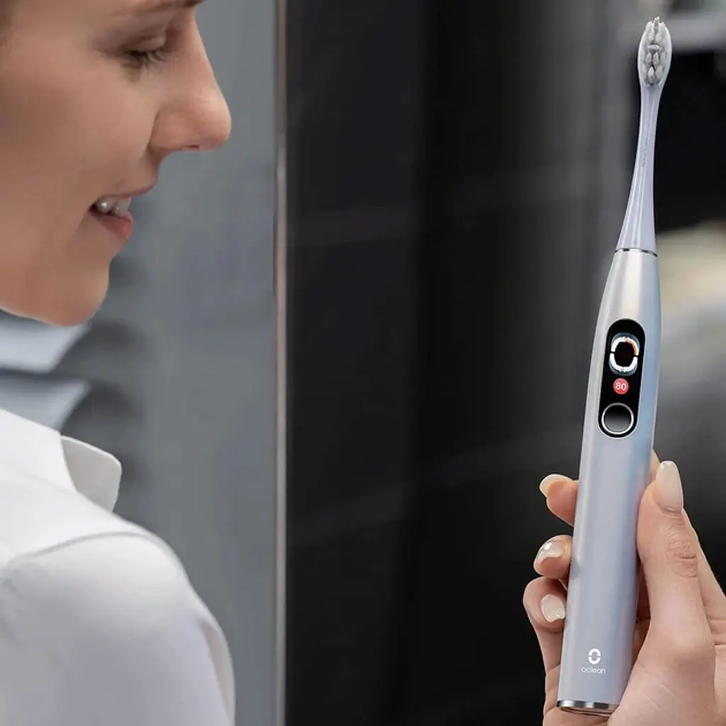Электрическая зубная щетка Oclean X Pro Digital Set Electric Toothbrush Glamour Silver [89859] - фото 8