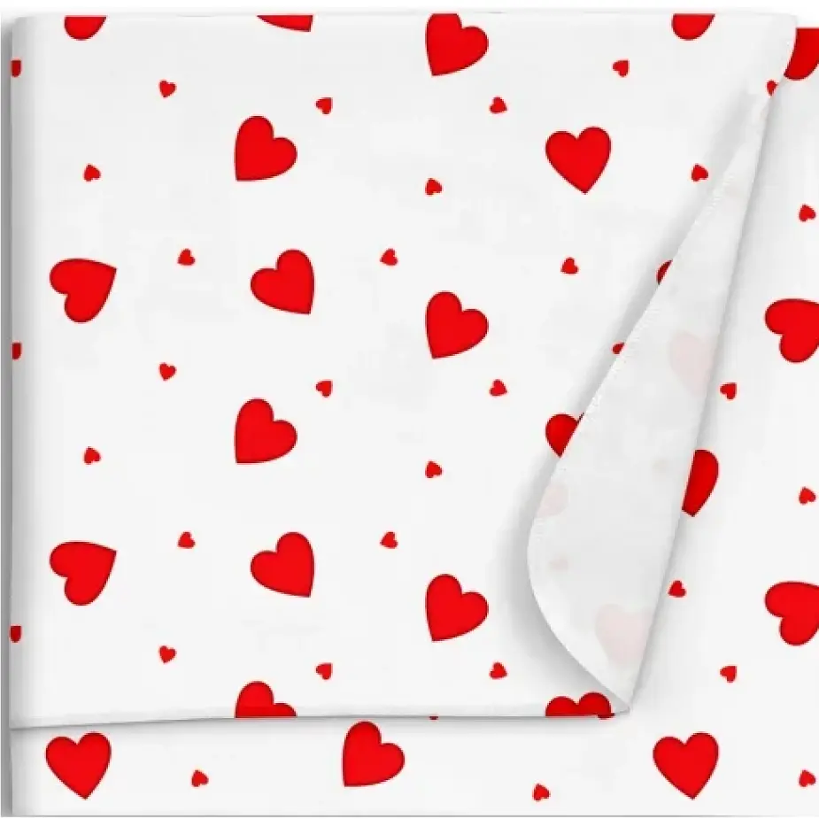 Фланелеві пелюшки Cosas Ruby Hearts 80х80 см біло-червона (FlannelDiapers_RubyHearts_80x80)