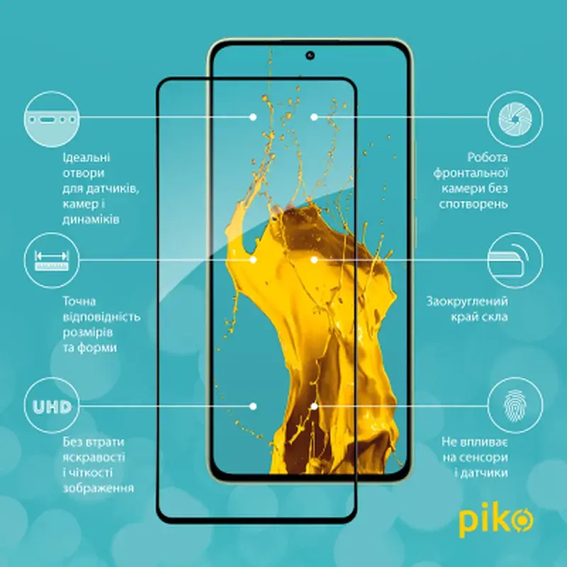 Скло захисне Piko Full Glue Xiaomi Redmi Note 13 4G Black (1283126583940) - фото 2