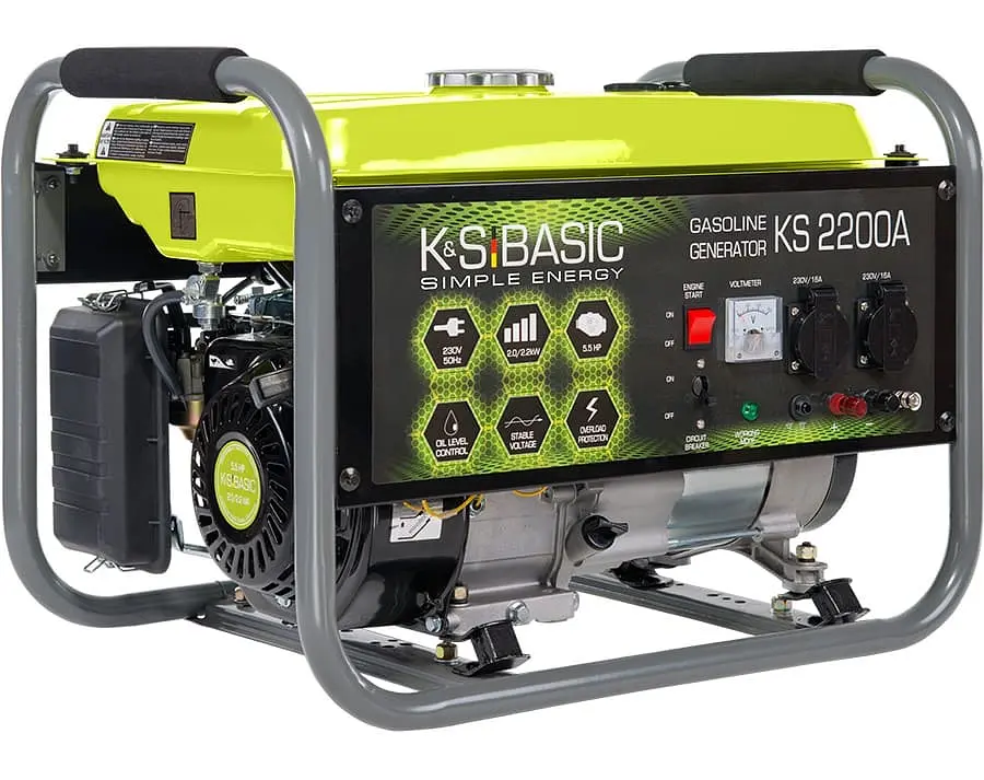 Генератор бензиновий Konner&Sohnen KSB 2200A, 230В, 2.0 кВт, ручний стартер, 33.2кг