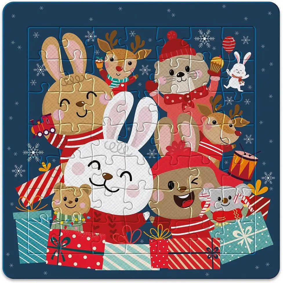 Пазли тришарові Interdruk Christmas Happy Friends 49 шт. (376336) - фото 2