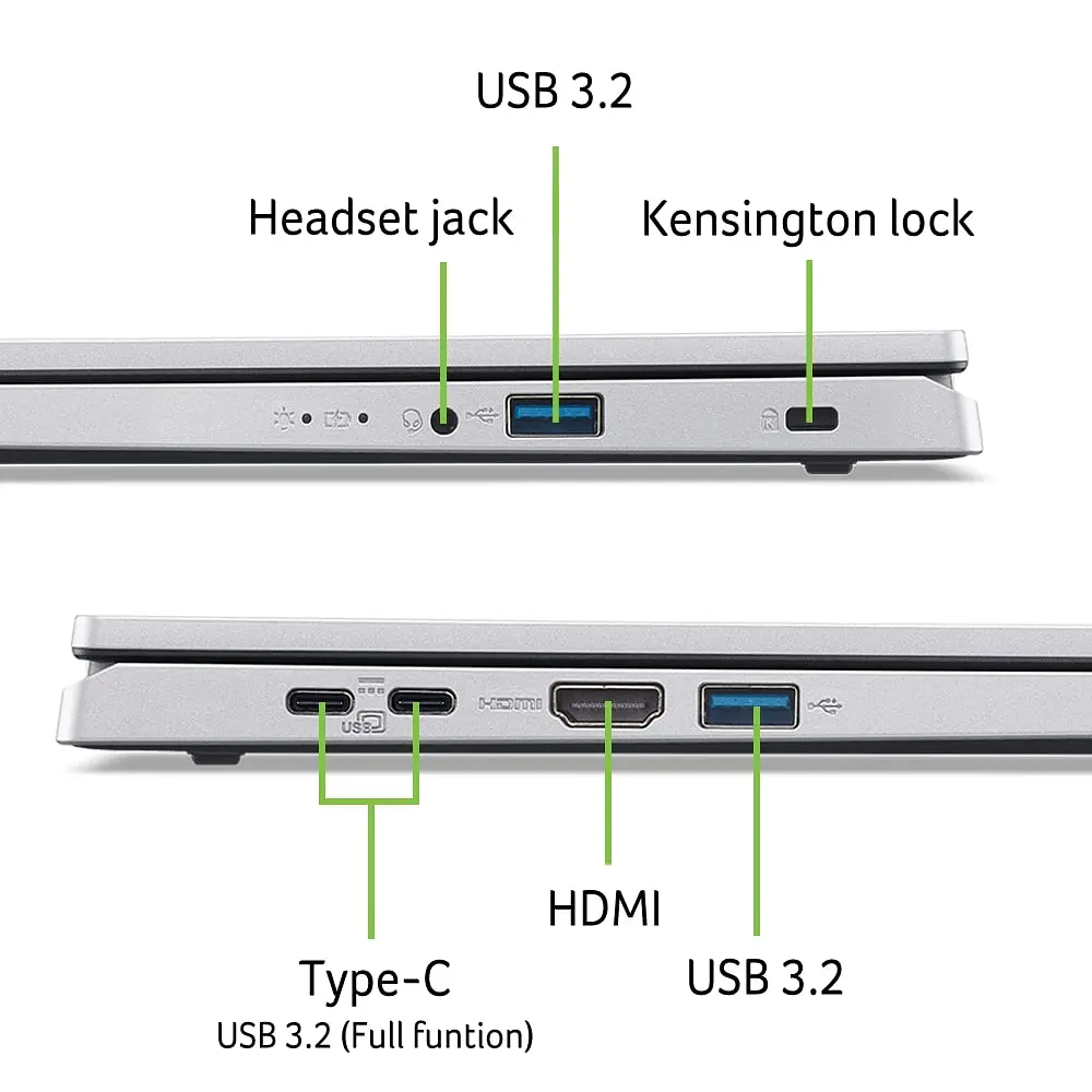Ноутбук Acer Aspire Go AG15-21P 15.6 FHD IPS, AMD R5-7520U, 16GB, F512GB, UMA, Lin, сріблястий (NX.J8TEU.009) - фото 2