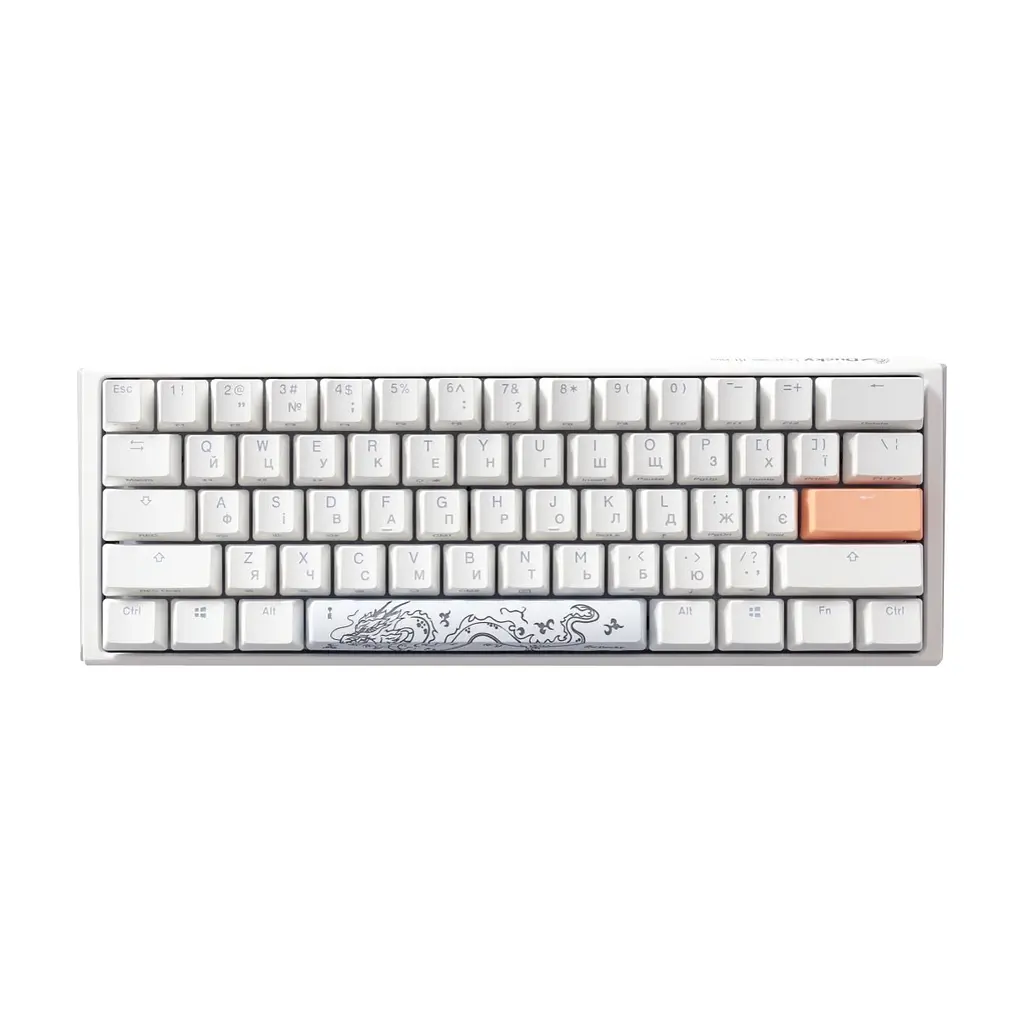 Клавіатура Ducky One 3 Mini Cherry MX Red RGB UA USB White (DKON2161ST-RUAPXPWWWSC1) - фото 3