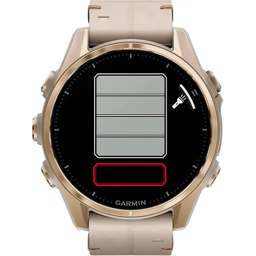 Смарт-годинник Garmin Fenix 8 AMOLED Sapphire 43mm Soft Gold with Limestone Leather Band [010-02903-40] [115170] - фото 11
