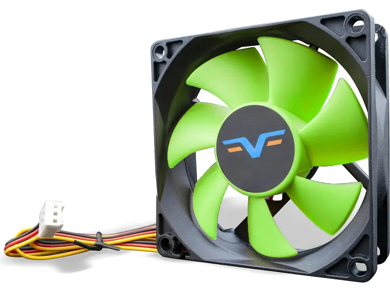 Вентилятор для корпусу Frime FGF80 Black/Green 3-pin (FGF80HB3)
