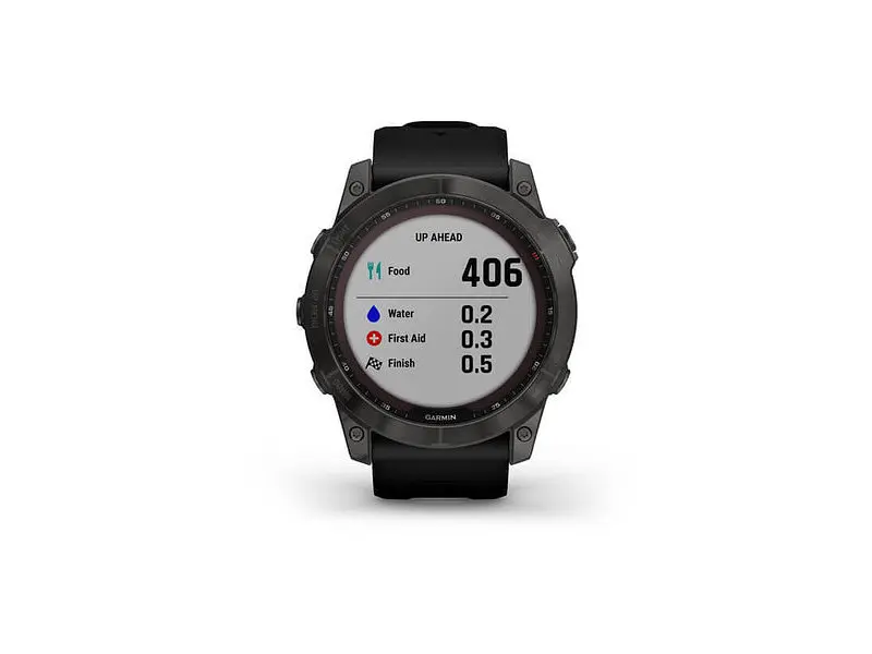 Смарт-годинник Garmin Fenix 7X Sapphire Solar Carbon Gray DLC Titanium with Black Band (010-02541-10/11) - фото 8