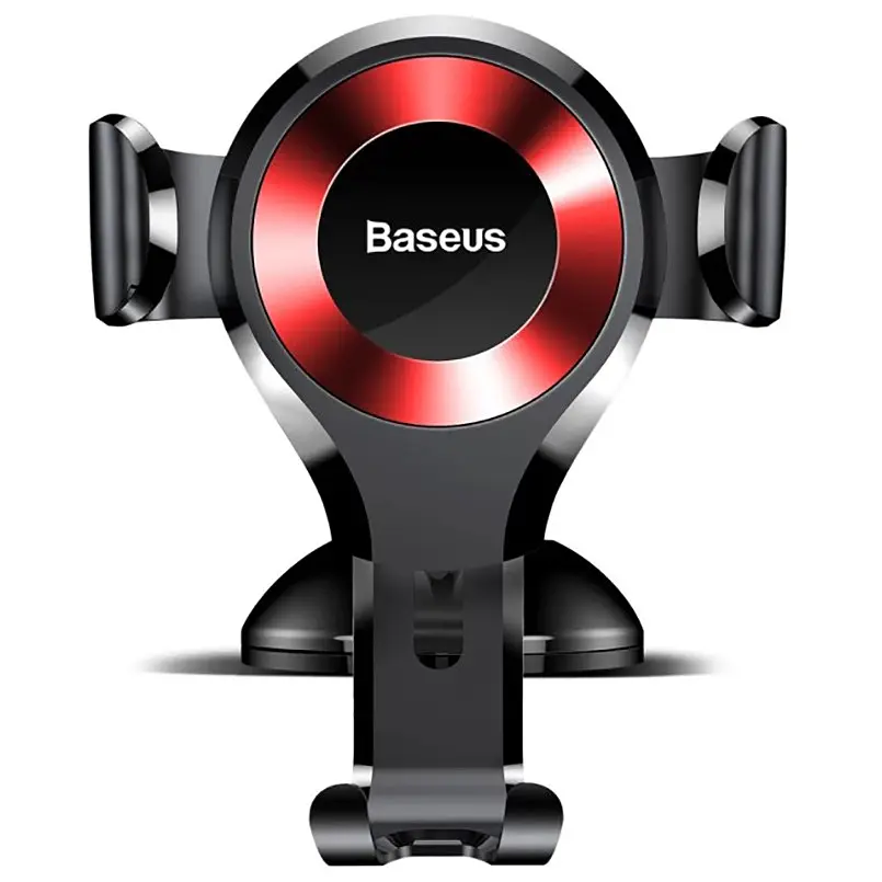Держатель в машину Baseus Osculum Type Gravity Car Mount (black/red) (21743 black/red) - фото 2