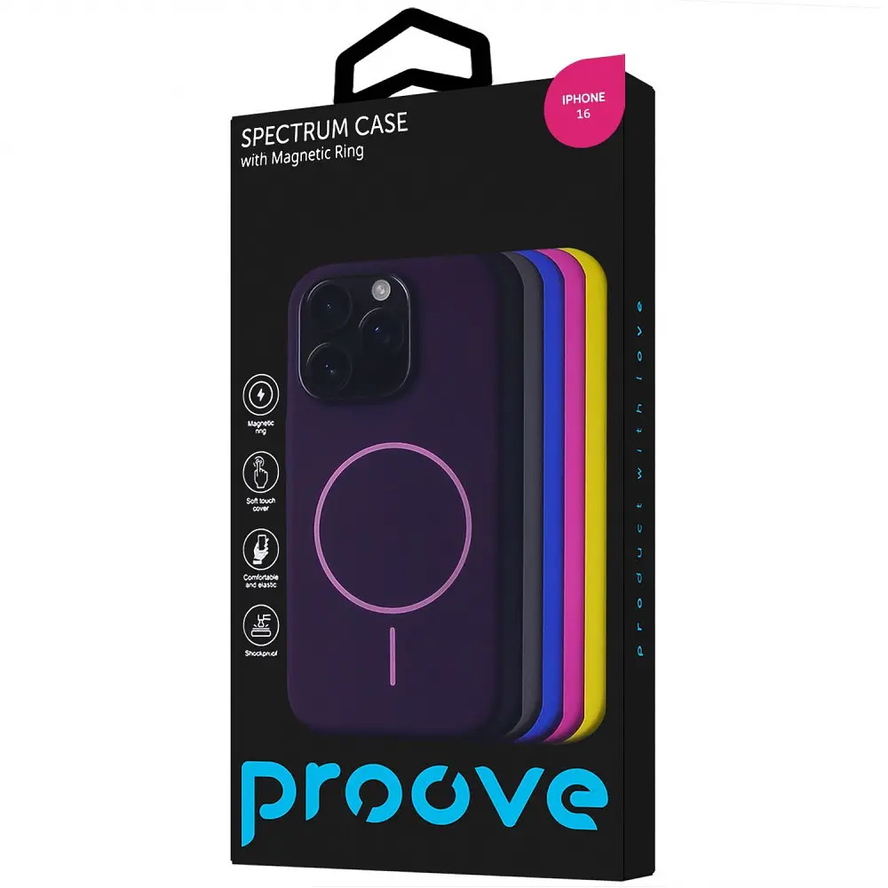 Чохол Proove Spectrum Case with Magnetic Ring iPhone 16 в асортименті - фото 2