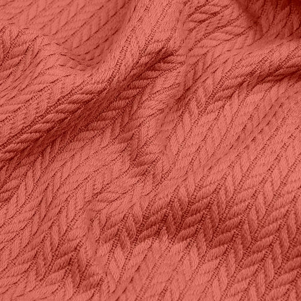 Плед-покрывало Cosas Cinnamon Knitted Braid косичка 160х230 см корица (Blanket_29Сinnamon_KnittedBraid_160x230) - фото 4