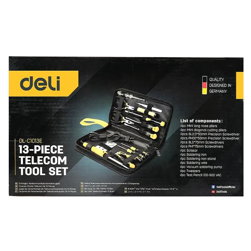 Набір інструментів для електриків 13 шт. Deli EDL-C1013E - фото 4