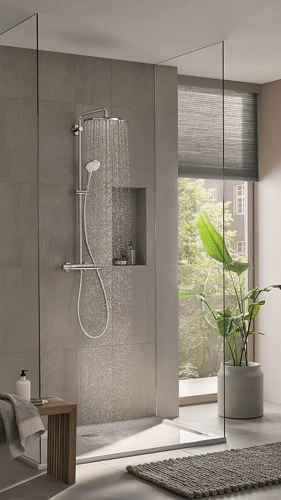 Душевая система с термостатом для настенного монтажа Grohe Euphoria System 310 26075001, Хром - фото 4