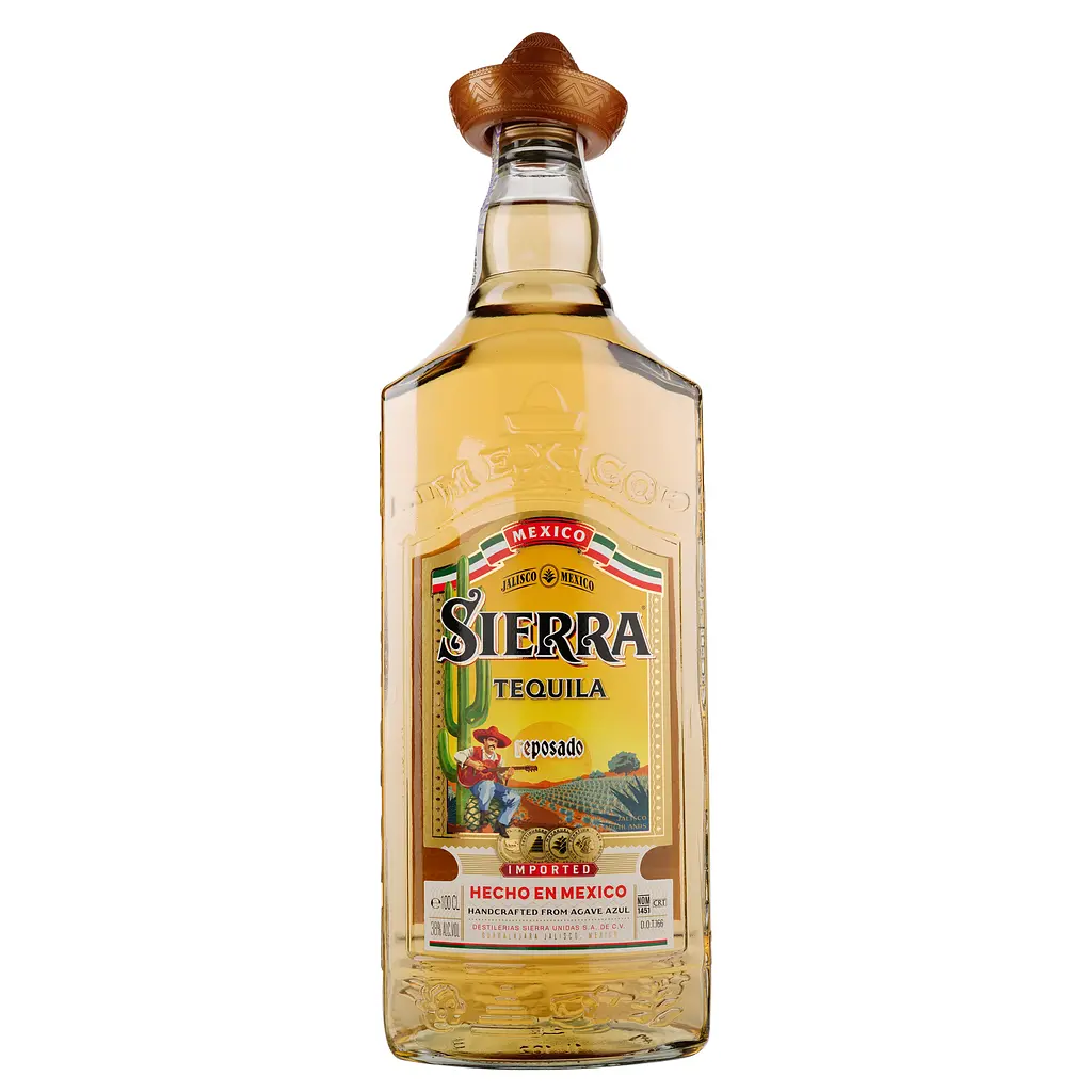 Упаковка текіли Sierra Reposado 38% 6 л (1 л х 6 шт.) - фото 2