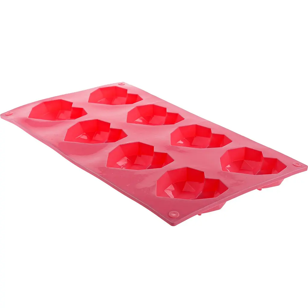 Силіконова форма-планшет для випічки Ekodeo Серце рожева (P89903) - фото 4
