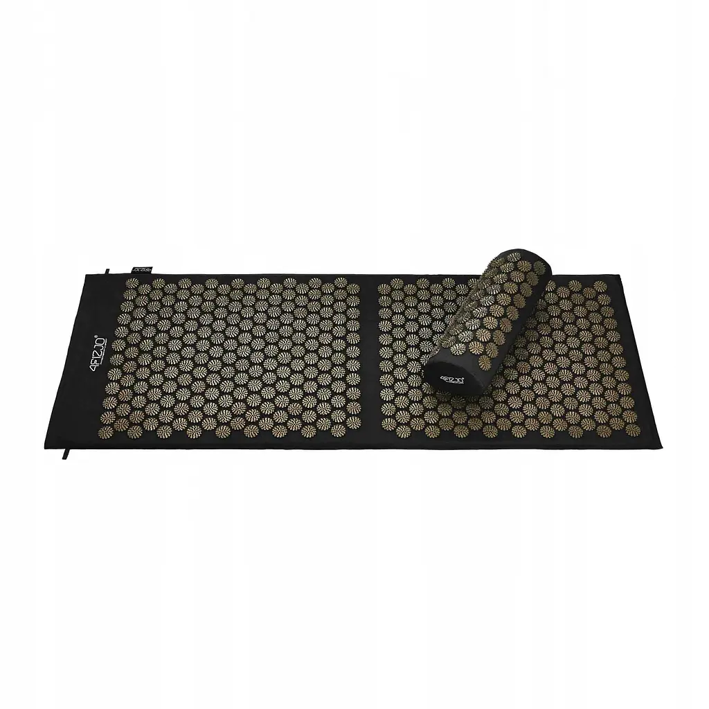 Килимок акупунктурний з валиком 4FIZJO Classic Mat XL Аплікатор Кузнєцова Black/Gold (P-5907739315052) - фото 4
