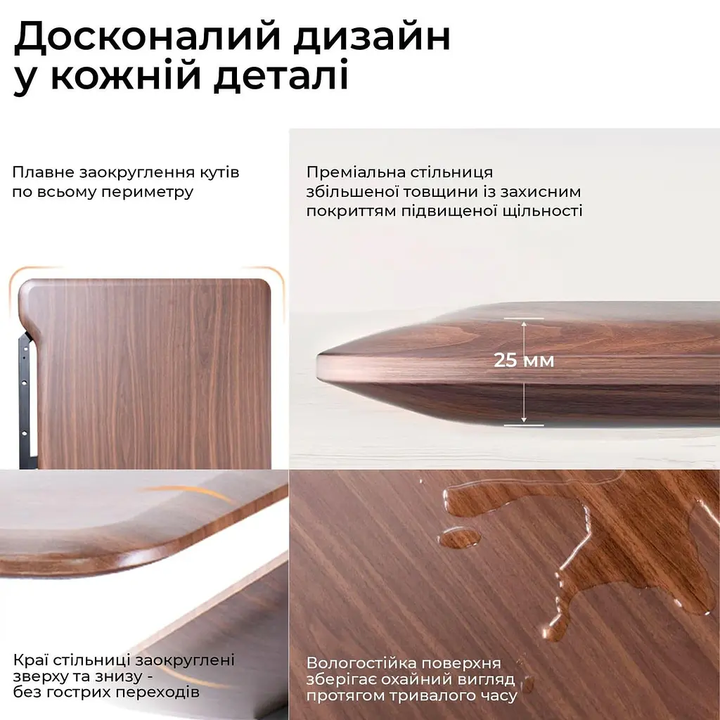 Геймерский стол Sihoo D07 1.6m Walnut/Black (D07B-101/D07J-101-AB) - фото 5