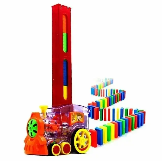 Конструктор іграшка-поїзд доміно, DOMINO Happy Truck sciries COLORS 60 деталей - фото 4