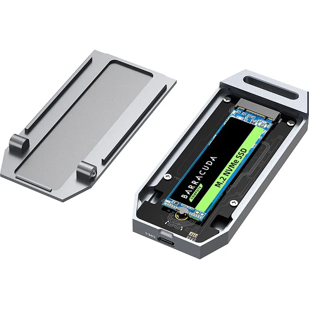 Зовнішня кишеня Maiwo M.2 SSD NVMe 2280 ч-з USB4.0 Type-C 40Gbps (K1695) - фото 2