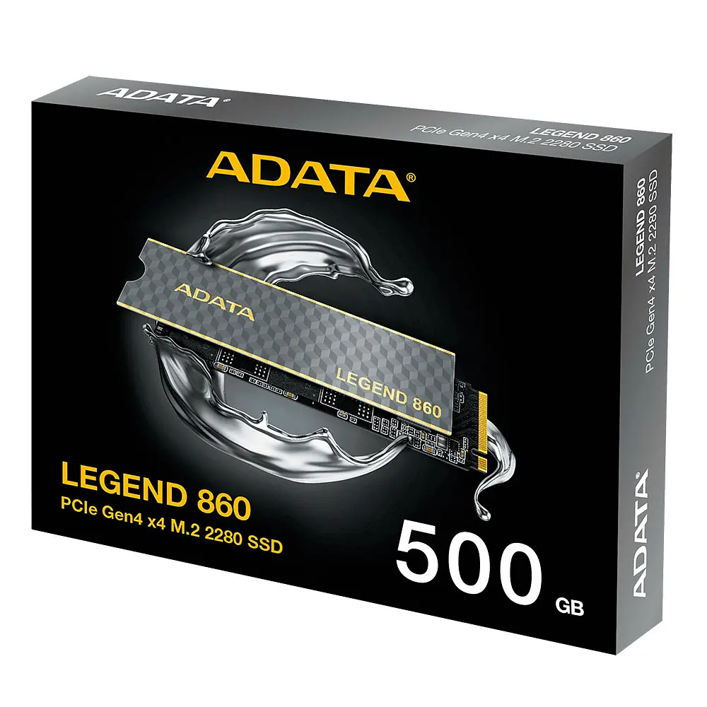 Накопичувач SSD M.2 ADATA LEGEND 860 500 GB 2280 PCIe Gen 4x4 3D NAND Read/Write: 5000/3000 MB/sec (SLEG-860-500GCS) - фото 2