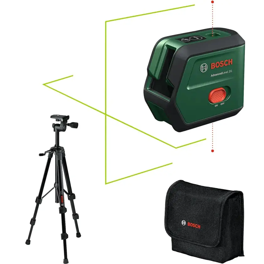 Лазерний нівелір Bosch AdvancedLevel 2G Set, штатив TT 120, у футлярі