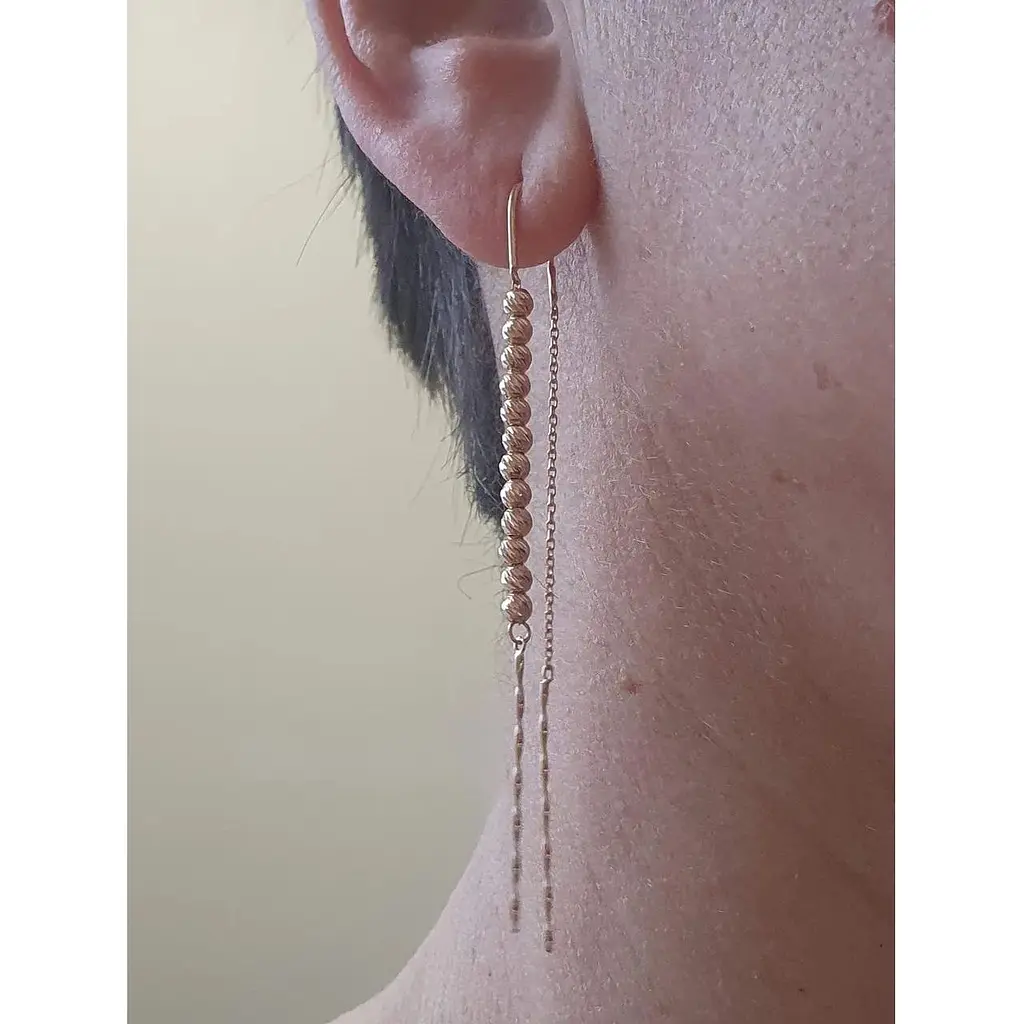 Золоті сережки-протяжки Tango. 580130 - фото 2