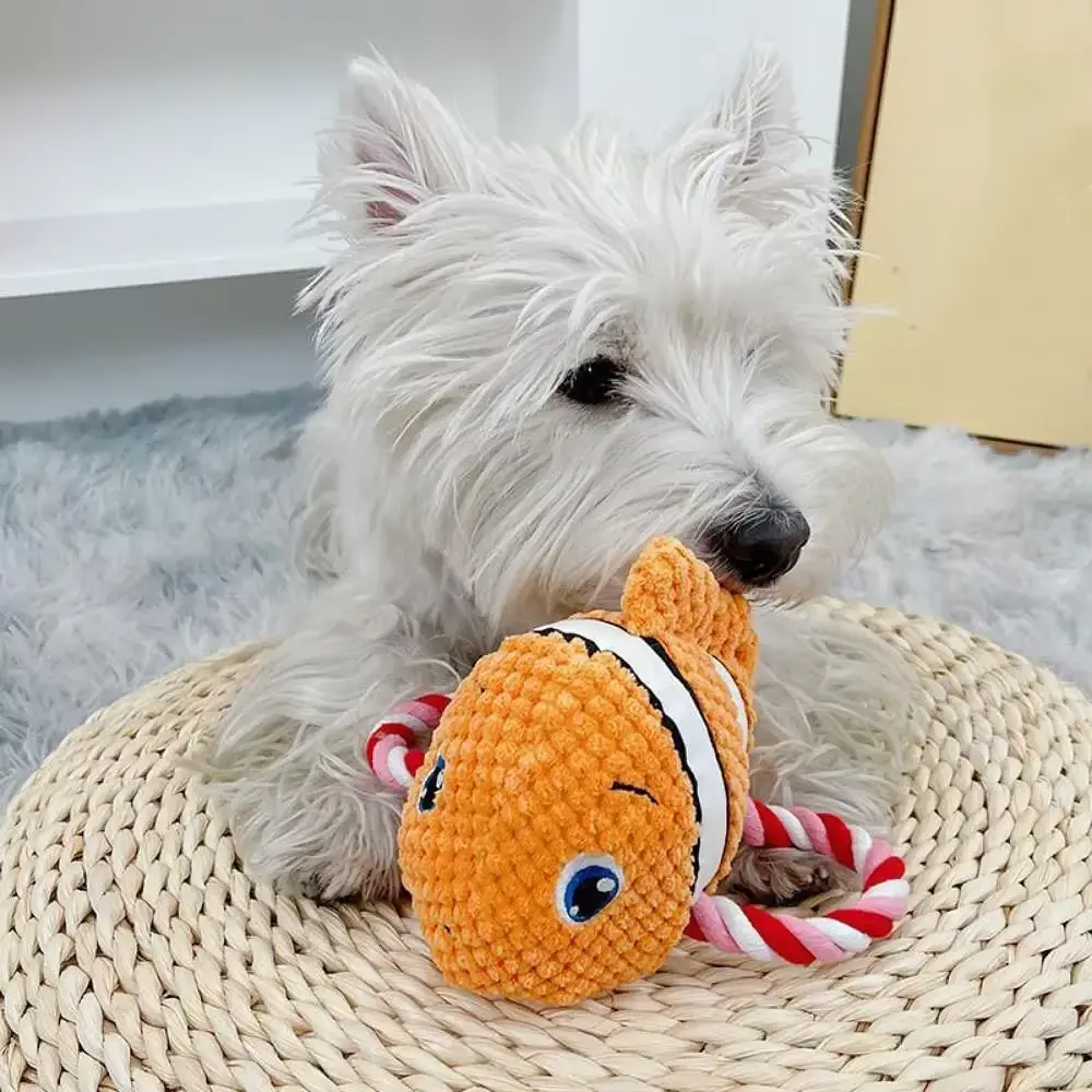 М’яка іграшка для собак з канатом Derby Squeaky&Funny Sea ​​Creatures - фото 2