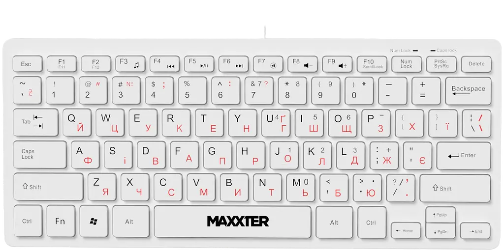Клавіатура Maxxter KBM-C01W-UA White - фото 3